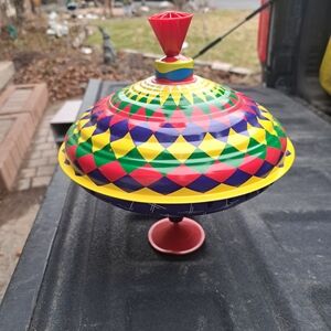 Vintage Multicolor Spinning Top Toy